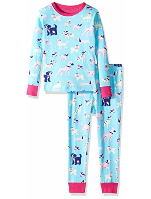 Hatley Girls' Organic Cotton Long Sleeve Printed Pajama Sets