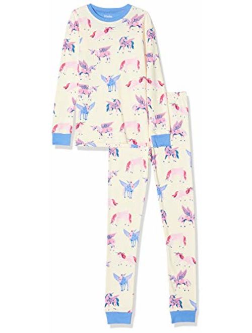 Hatley Girls' Organic Cotton Long Sleeve Printed Pajama Sets