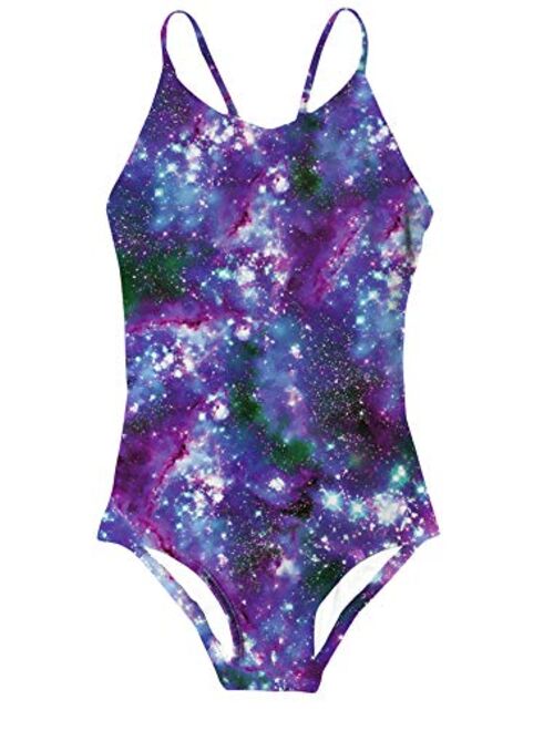 Idgreatim Little Girls One Piece Swimsuits Quick Dry Beach Swimwear Bathing Suit for Beach 3-10 Years