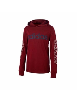 Boys' Big Long Sleeve Hooded Logo T-Shirt