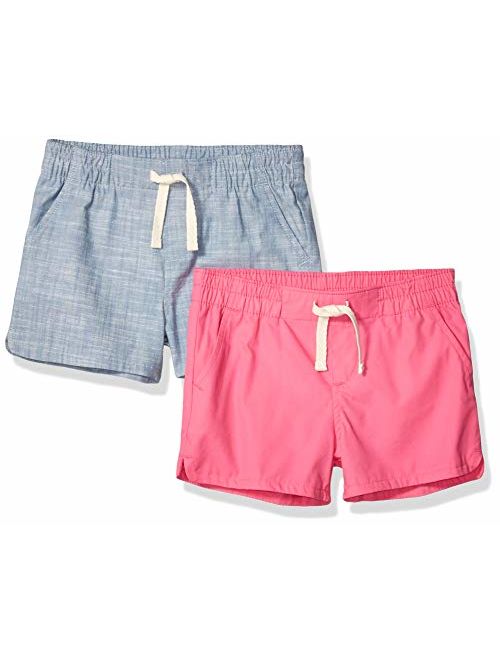 Amazon Essentials Girl's 2-Pack Pull-on Woven Shorts