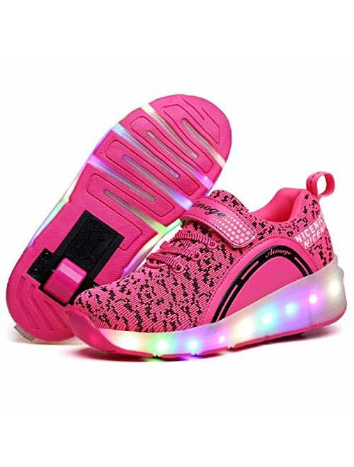 SDSPEED Kids Roller Skate Shoes with Single Wheel Shoes Sport Sneaker LED