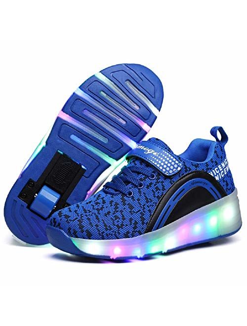 SDSPEED Kids Roller Skate Shoes with Single Wheel Shoes Sport Sneaker LED