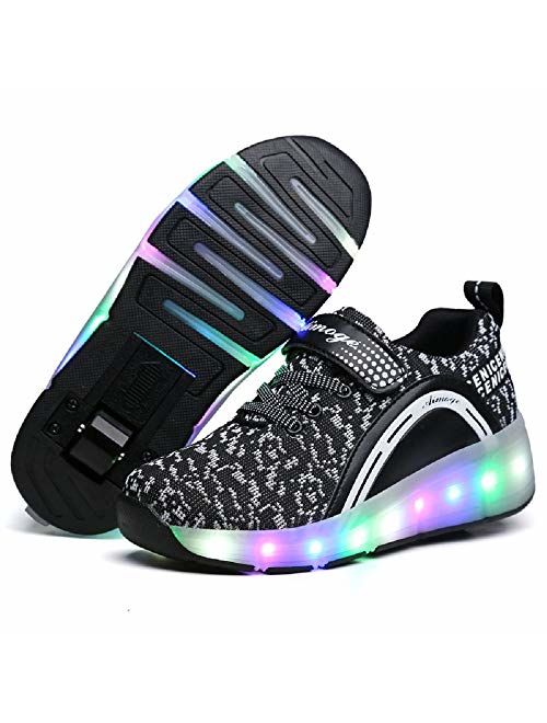 SDSPEED Kids Roller Skate Shoes with Single Wheel Shoes Sport Sneaker LED