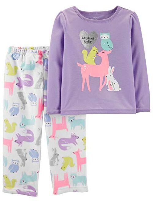 Carter's Girls' 2-Piece Fleece Pajamas Top and Pants Set