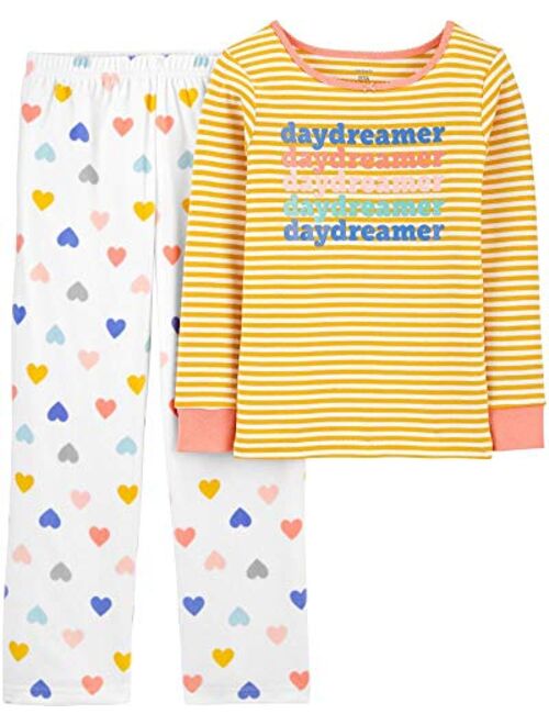 Carter's Girls' 2-Piece Fleece Pajamas Top and Pants Set