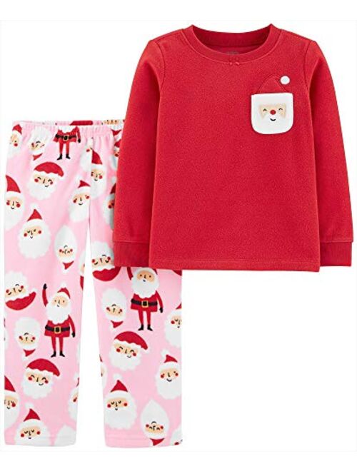 Carter's Girls' 2-Piece Fleece Pajamas Top and Pants Set