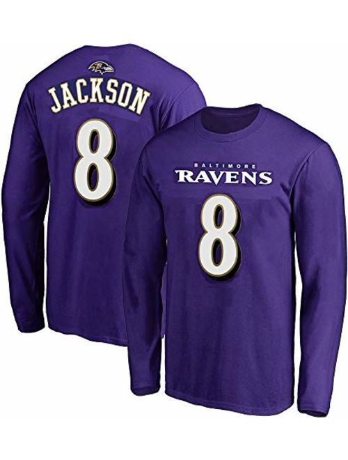 NFL Youth Team Color Mainliner Player Name and Number Long Sleeve Jersey T-Shirt