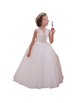 Helen Lace Flower Girls Gown First Communion Dress 072