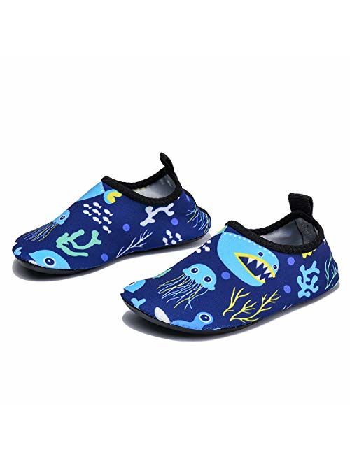 Lewhosy Kids Boys and Girls Swim Water Shoes Quick Drying Barefoot Aqua Socks Shoes for Beach Pool Surfing Yoga