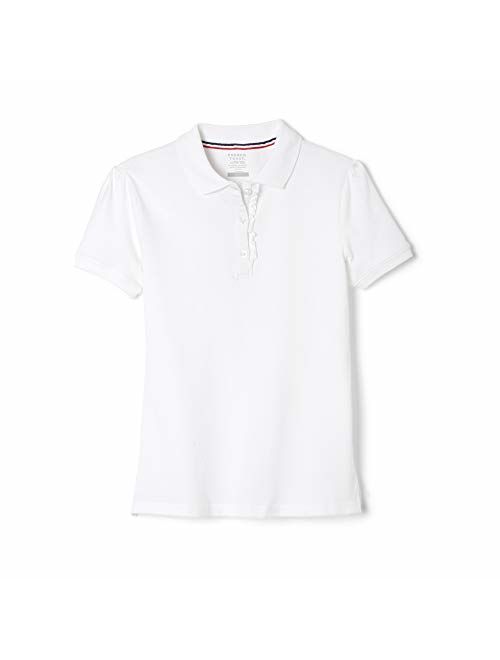 French Toast Girls' Short Sleeve Ruffle Polo