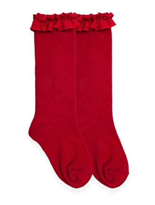 Jefferies Socks Little Girls Ruffle Knee High Socks 1 Pack