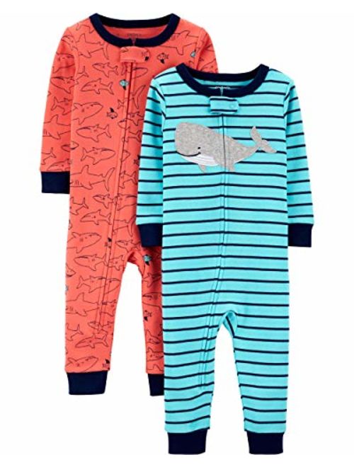 Carter's Boys' 2-Pack Cotton Footless Pajamas