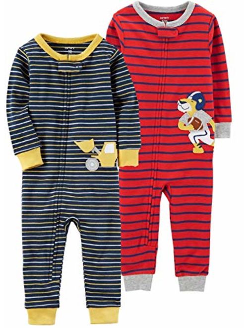 Carter's Boys' 2-Pack Cotton Footless Pajamas