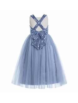 ekidsbridal Crossed Straps A-Line Flower Girl Dresses Junior Bridesmaid Dress Formal Dresses 177