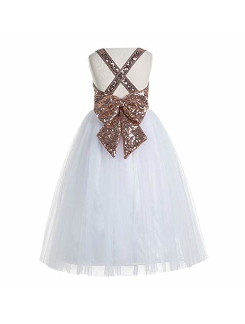 ekidsbridal Crossed Straps A-Line Flower Girl Dresses Junior Bridesmaid Dress Formal Dresses 177