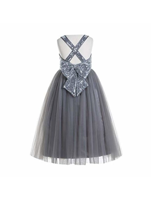 ekidsbridal Crossed Straps A-Line Flower Girl Dresses Junior Bridesmaid Dress Formal Dresses 177