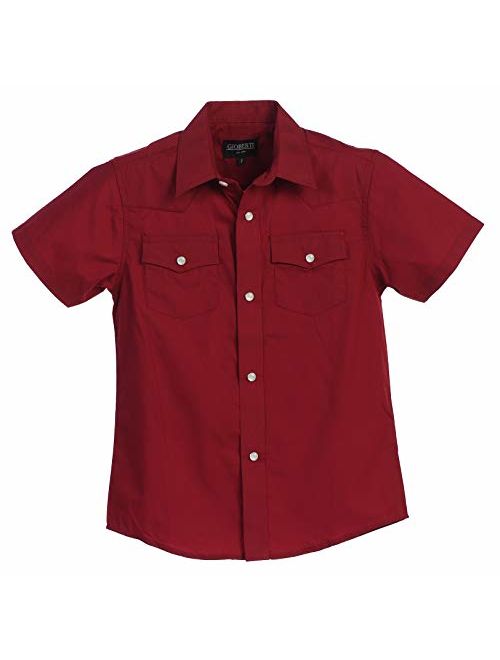 Gioberti Boys Solid Short Sleeve Western Shirt