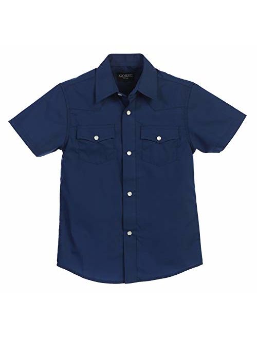 Gioberti Boys Solid Short Sleeve Western Shirt