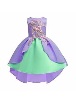 AIMJCHLD 2-9 Years Flower Girls Dress Wedding Bridesmaid Formal Midi Dresses