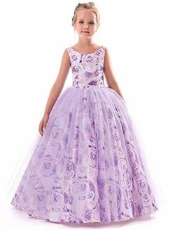 KISSOURBABY 5-16 Years Girl Wedding Party Graduation Dresses