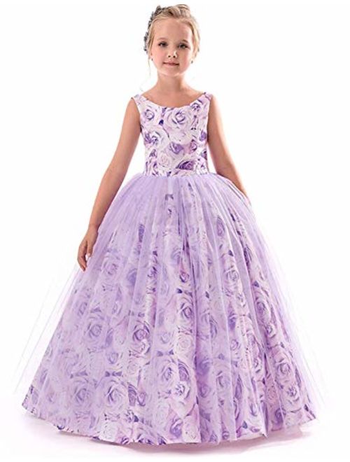 KISSOURBABY 5-16 Years Girl Wedding Party Graduation Dresses