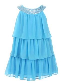 Sweet Kids Girls Triple Tiered Chiffon Dress