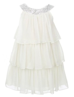 Sweet Kids Girls Triple Tiered Chiffon Dress