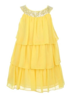 Sweet Kids Girls Triple Tiered Chiffon Dress