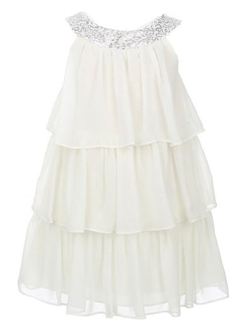 Sweet Kids Girls Triple Tiered Chiffon Dress