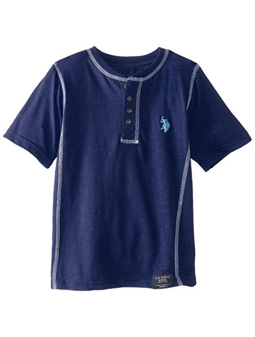 U.S. Polo Assn. Big Boys' Slub Jersey Short Sleeve Henley