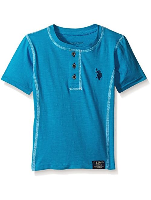 U.S. Polo Assn. Big Boys' Slub Jersey Short Sleeve Henley