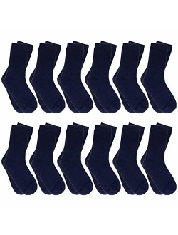 Falari 12-Pack Girl Toddler Kids Cotton Crew Socks