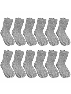 Falari 12-Pack Girl Toddler Kids Cotton Crew Socks