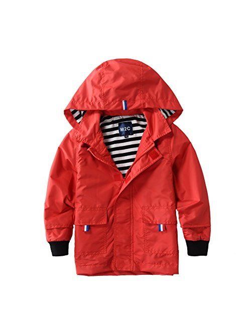 M2C Boys Girls Hooded Cotton Lined Jacket Outdoor Light Windbreaker