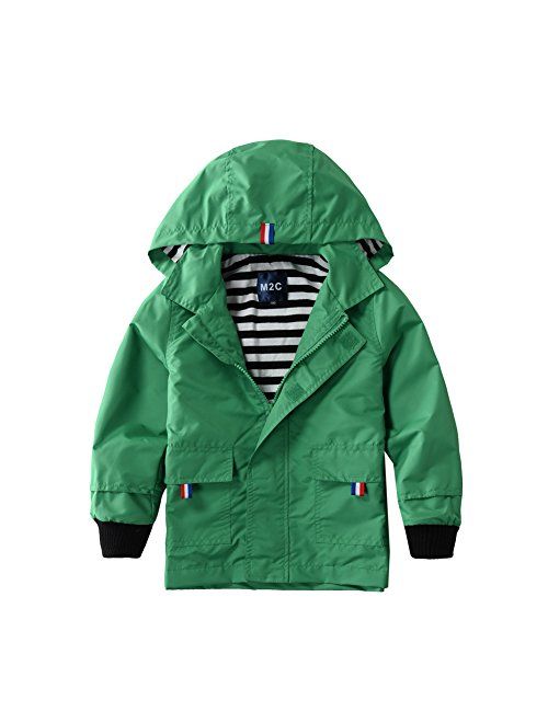 M2C Boys Girls Hooded Cotton Lined Jacket Outdoor Light Windbreaker