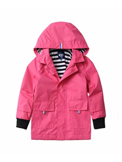 M2C Boys Girls Hooded Cotton Lined Jacket Outdoor Light Windbreaker