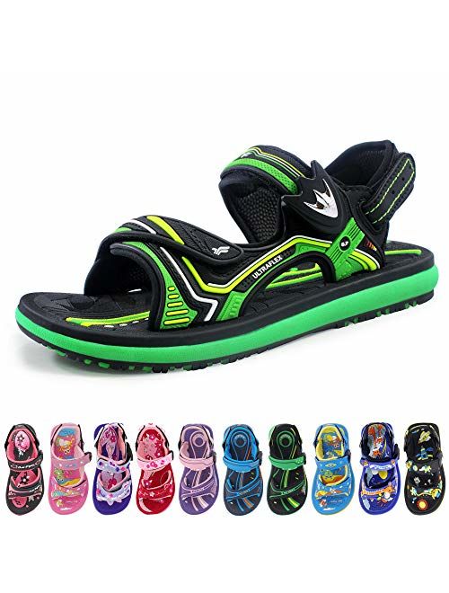 Kids Classic Easy SNAP Lock Sandals & Slides with Adjustable Straps