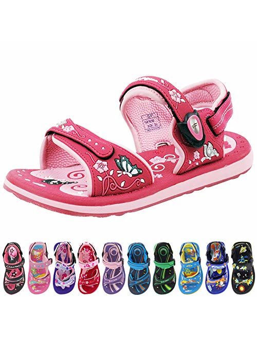 Kids Classic Easy SNAP Lock Sandals & Slides with Adjustable Straps