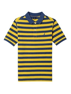 Boys' Short Sleeve Striped Deck Polo Shirt