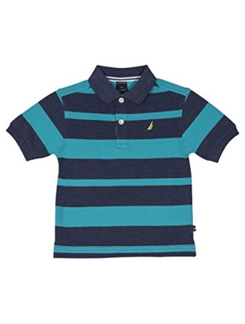 Nautica Boys' Short Sleeve Striped Deck Polo Shirt