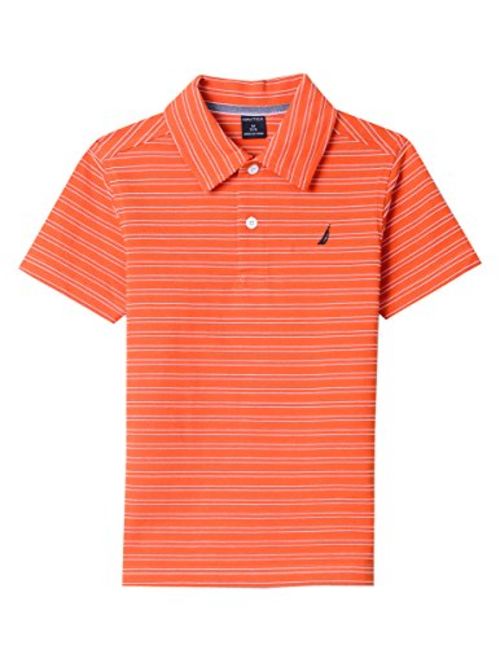 Nautica Boys' Short Sleeve Striped Deck Polo Shirt