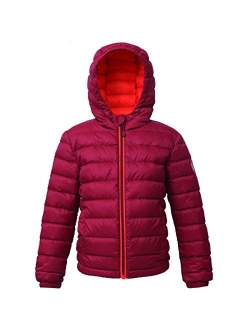 Rokka&Rolla Boys' Ultra Lightweight Hooded Packable Puffer Down Jacket