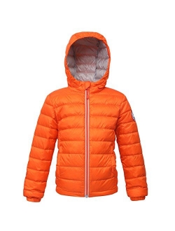 Rokka&Rolla Boys' Ultra Lightweight Hooded Packable Puffer Down Jacket