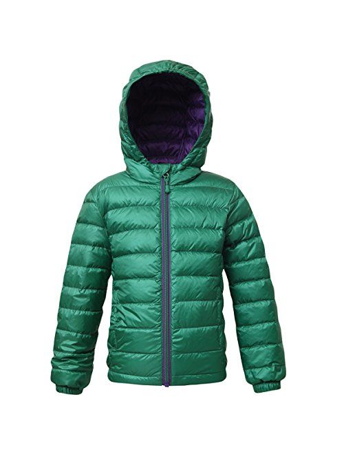 Rokka&Rolla Boys' Ultra Lightweight Hooded Packable Puffer Down Jacket