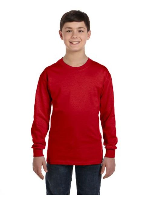 Gildan Boys Heavy Cotton Long Sleeve T-Shirt