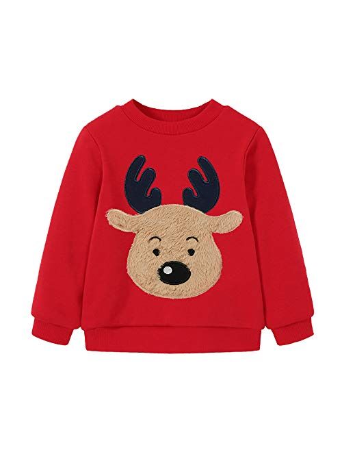 Toddler Boys Sweatshirts Long Sleeve Sport Elephant T Shirt Dinosaur Pullover Cartoon Tee Shirt for Kids