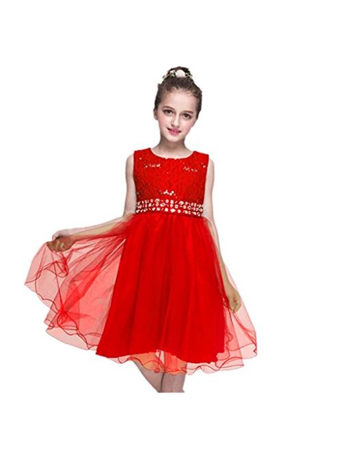 DreamHigh Sequined Flower Girls Party Pegant Dress