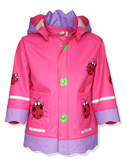 Playshoes Girl's Ladybug Waterproof Rain Jacket