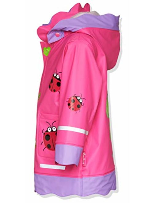 Playshoes Girl's Ladybug Waterproof Rain Jacket